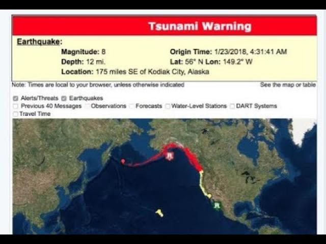 8.2 Earthquake ALASKA! Tsunami Warning for Canada Watch for USA Pacific Coast