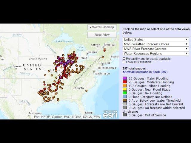 300 RIVERS AT FLOOD STAGE - Worst Disaster in USA history unfolding?