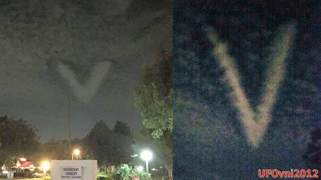 UFO Cloud Shaped V, Formation During Harvest Moon Eclipse, Carson California, Sept 27, 2015