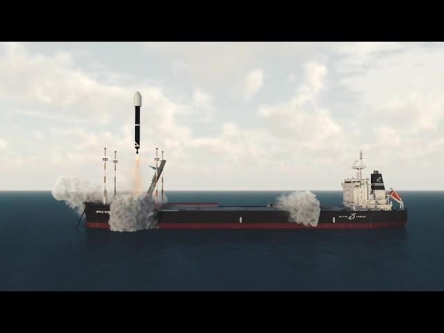 See Black Arrow rocket's sea launch in CGI animation