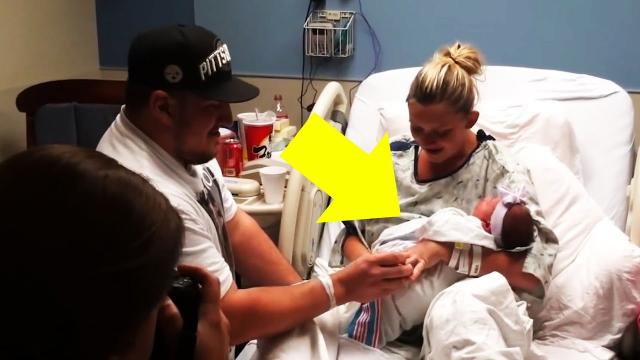 Woman Who Just Had A Baby Looks Under The Newborn Blanket And Starts Crying