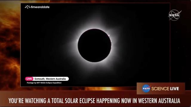 Solar eclipse over Western Australia - See the moment of totality!