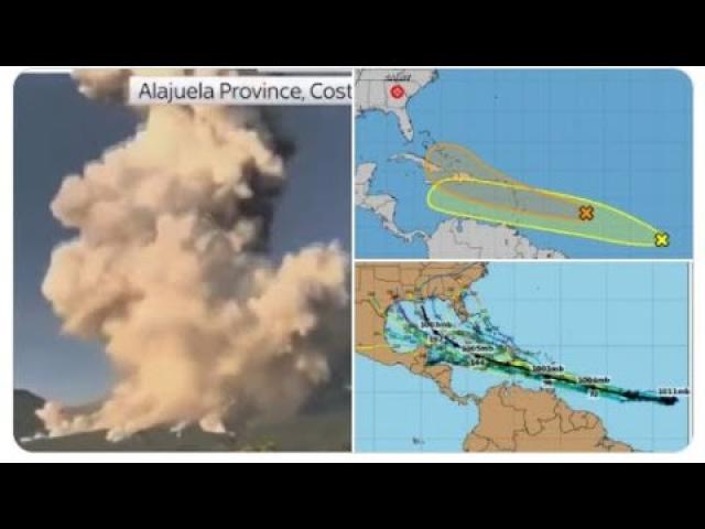 Costa Rica Volcano erupts & Possible July 7th Hurricane in the Gulf of Mexico.